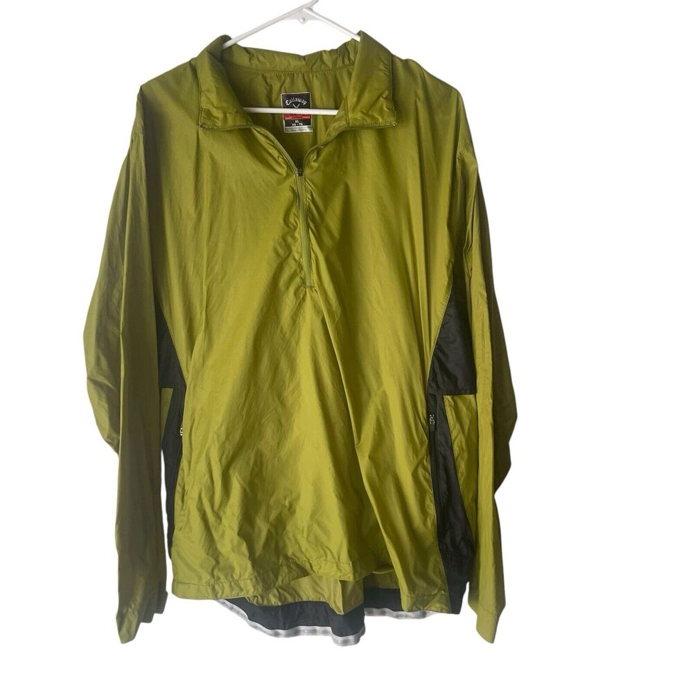 Callaway Weather Series Men's Size XL Green Golfing Half‎ Zip Pullover Sweater